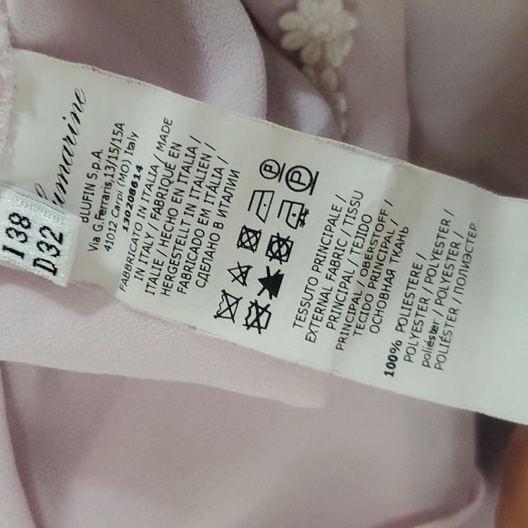 Blumarine Made in Italy Women’s Pink Layered Blouse top Size S - Picture 9 of 10